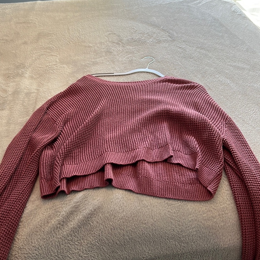 Crop fall sweater